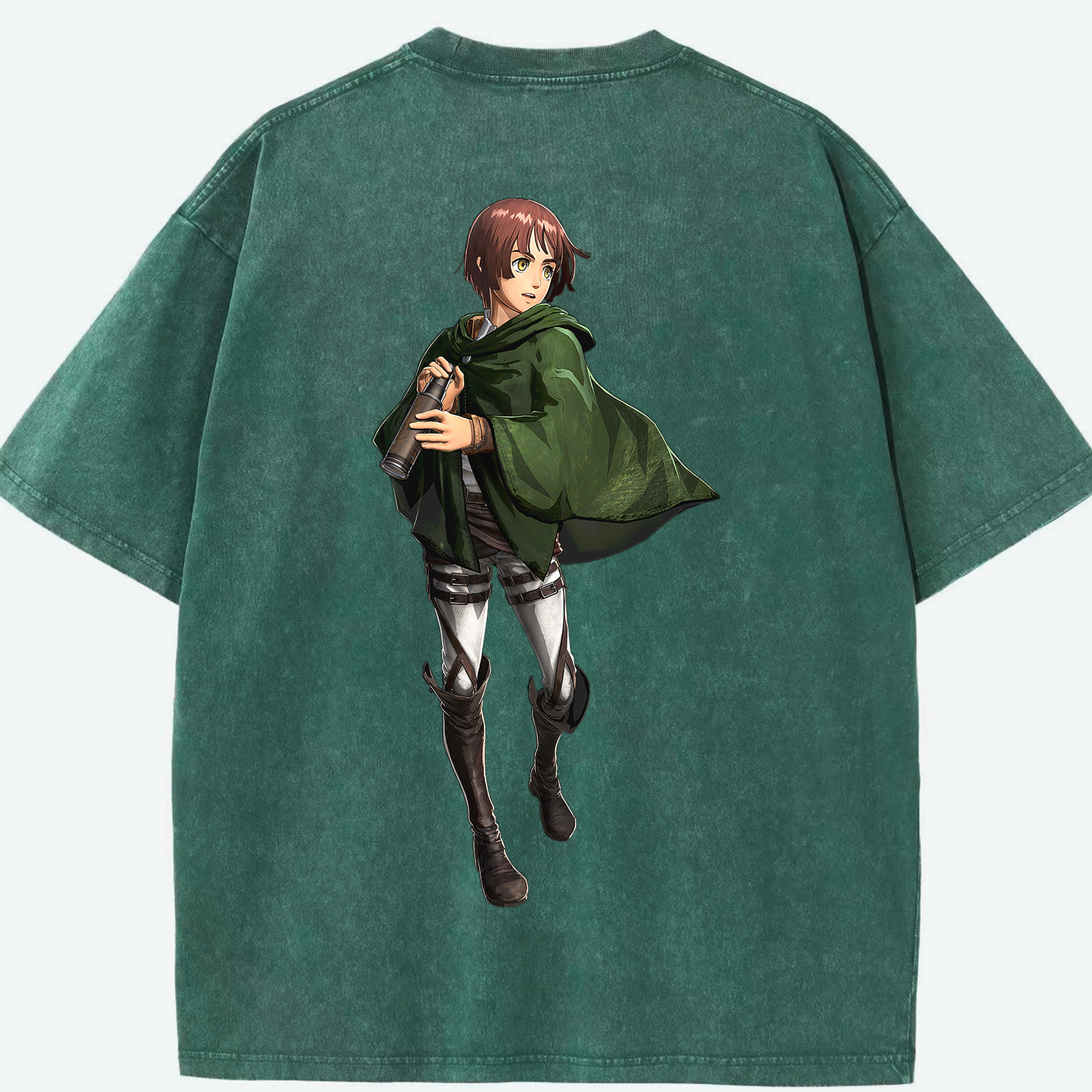 （画像用） 進撃の巨人 Attack on Titan 綿100% ヴィンテージ風 半袖Tシャツ（背面プリント）